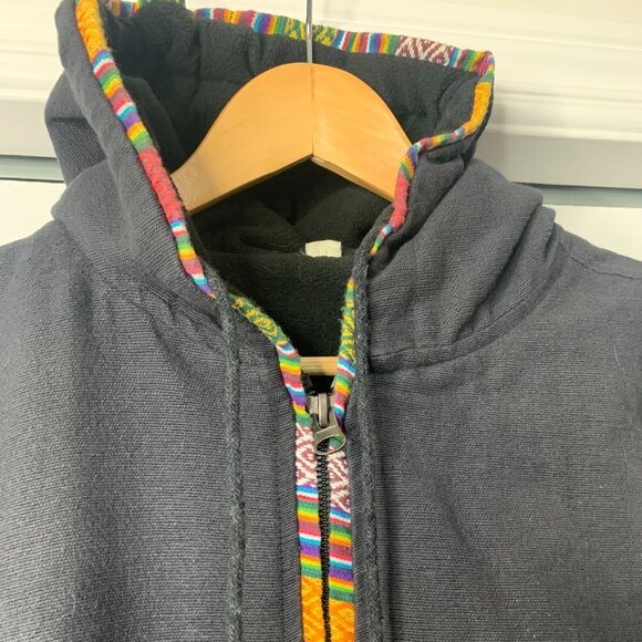 Handmade Boho / Himalayan-Style Hooded Jacket – Heavyweight Cotton -Unisex - Picture 4 of 13
